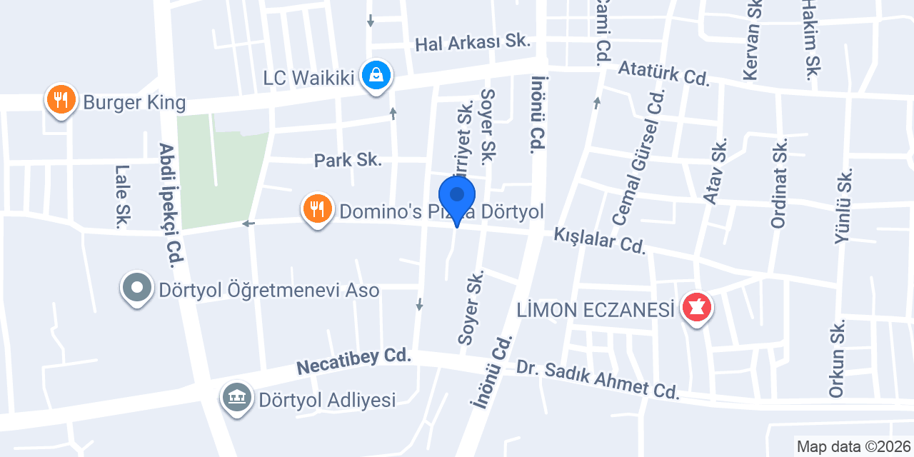 Hatay Dörtyol Asma tavan konumu