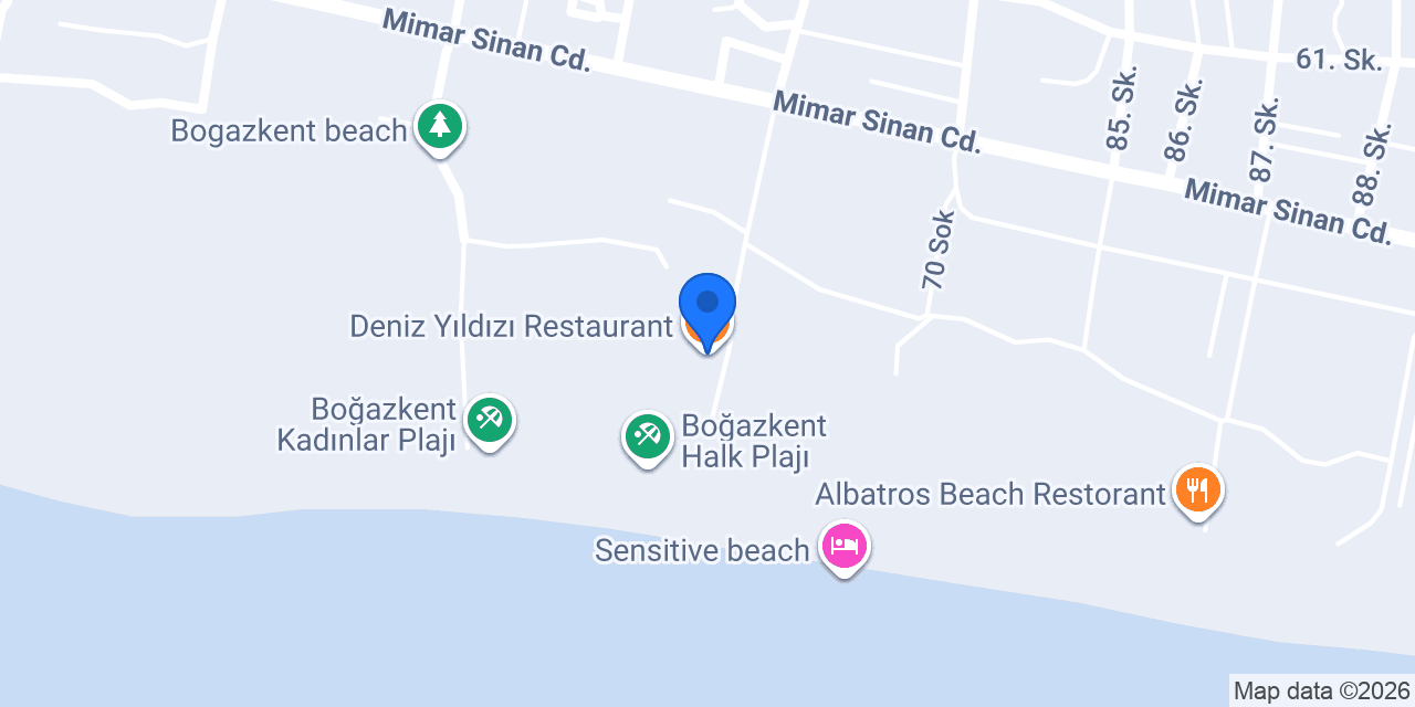 Deniz Yıldızı Restaurant konumu