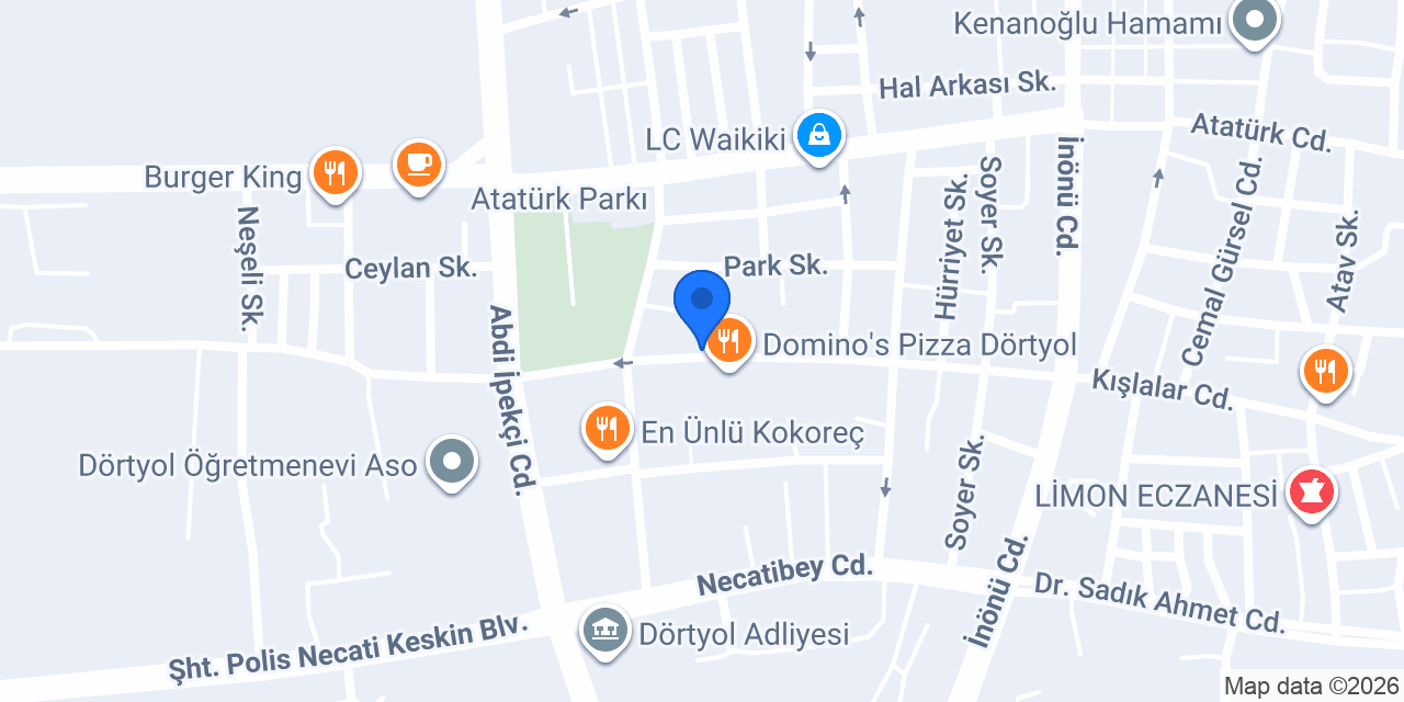 Elit Emlak Dörtyol konumu