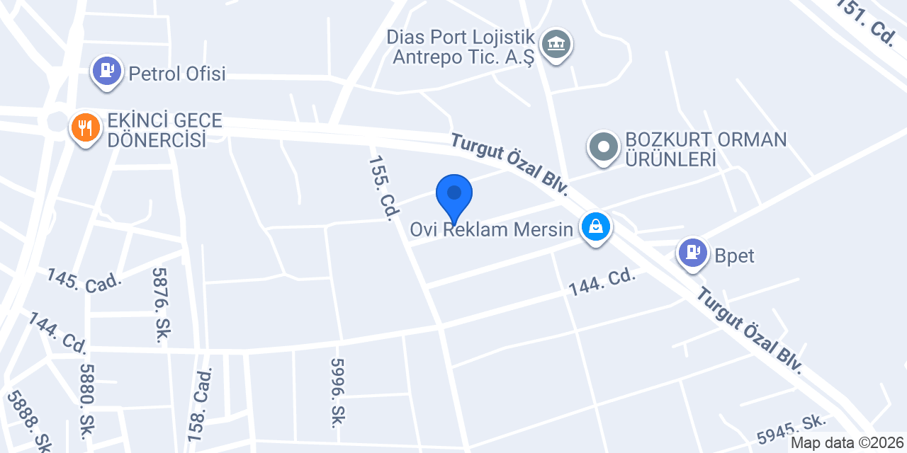 Öz Ismer Otomotiv konumu