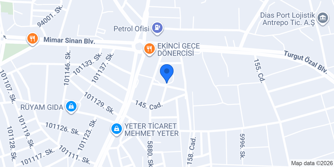 Ortaç Tekstil konumu