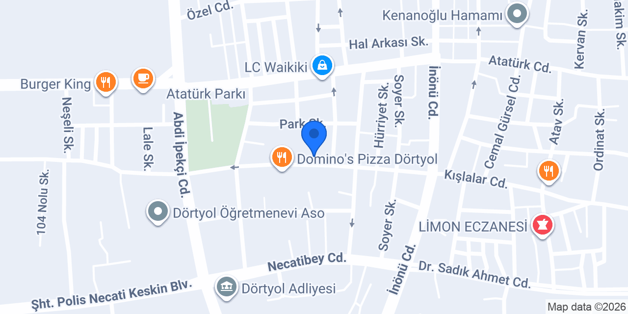 Avcar Döner Dörtyol konumu