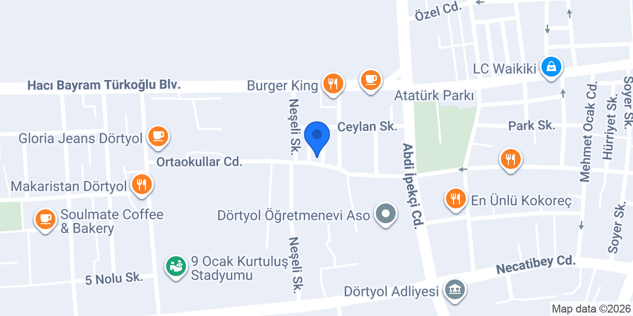 Dörtyol Final Fen ve Anadolu Lisesi konumu