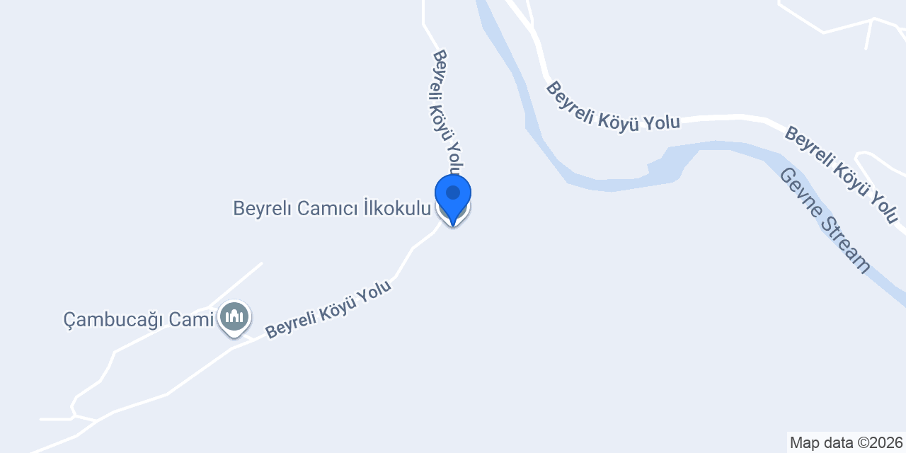 Beyrelı Camıcı İlkokulu konumu