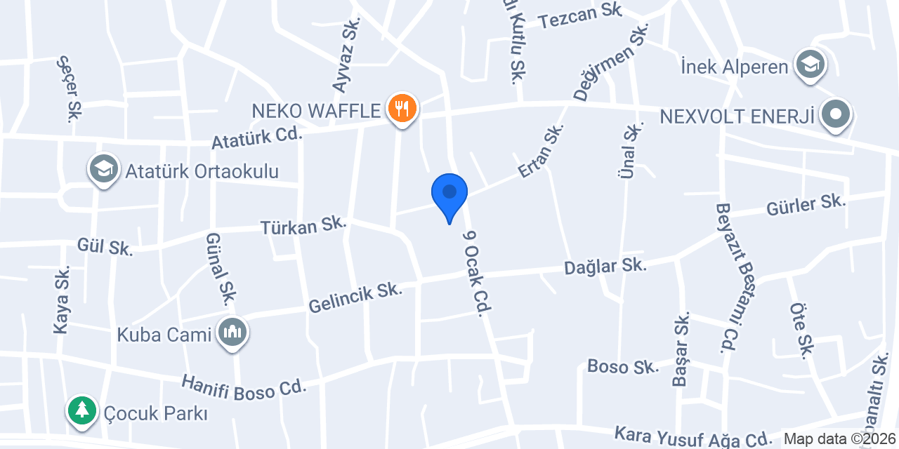 Dokuz Ocak İlkokulu konumu