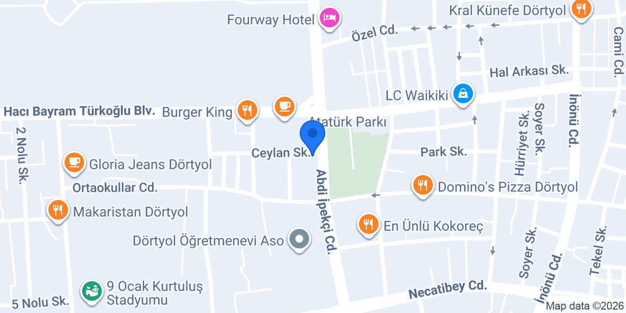 Dörtyol 3.Noterliği konumu