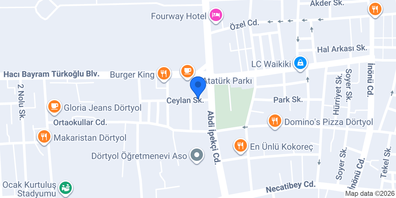 Dörtyol Royal Spa ve Masaj konumu