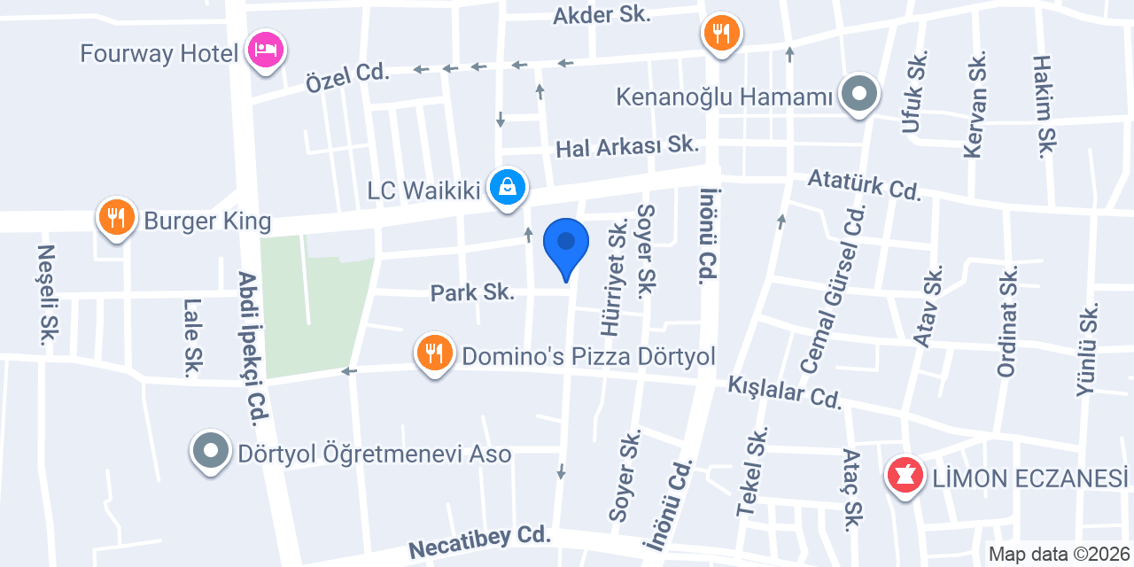 Dörtyol Sağlık Meslek Lisesi konumu