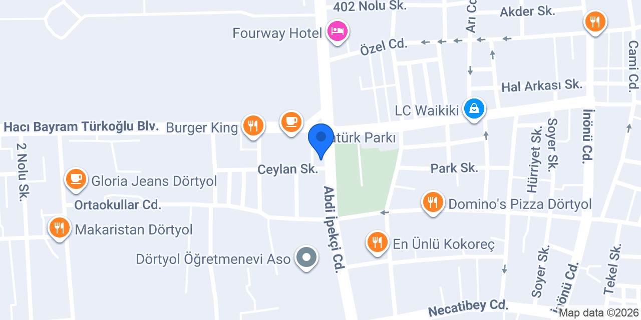 Sibanet Dörtyol Merkez Şube konumu