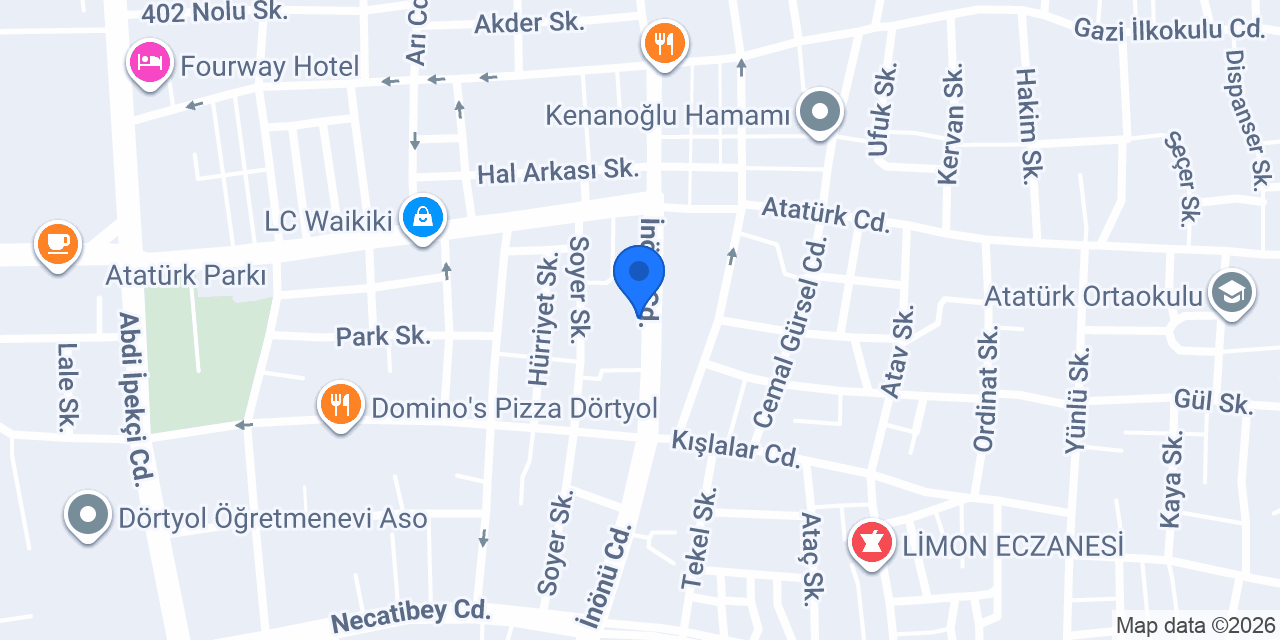 Dörtyol Çicekcilik Uğur Çiçek Evi konumu