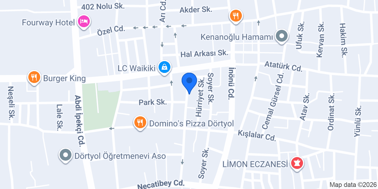 Antakya kral döner dörtyol şubesi konumu