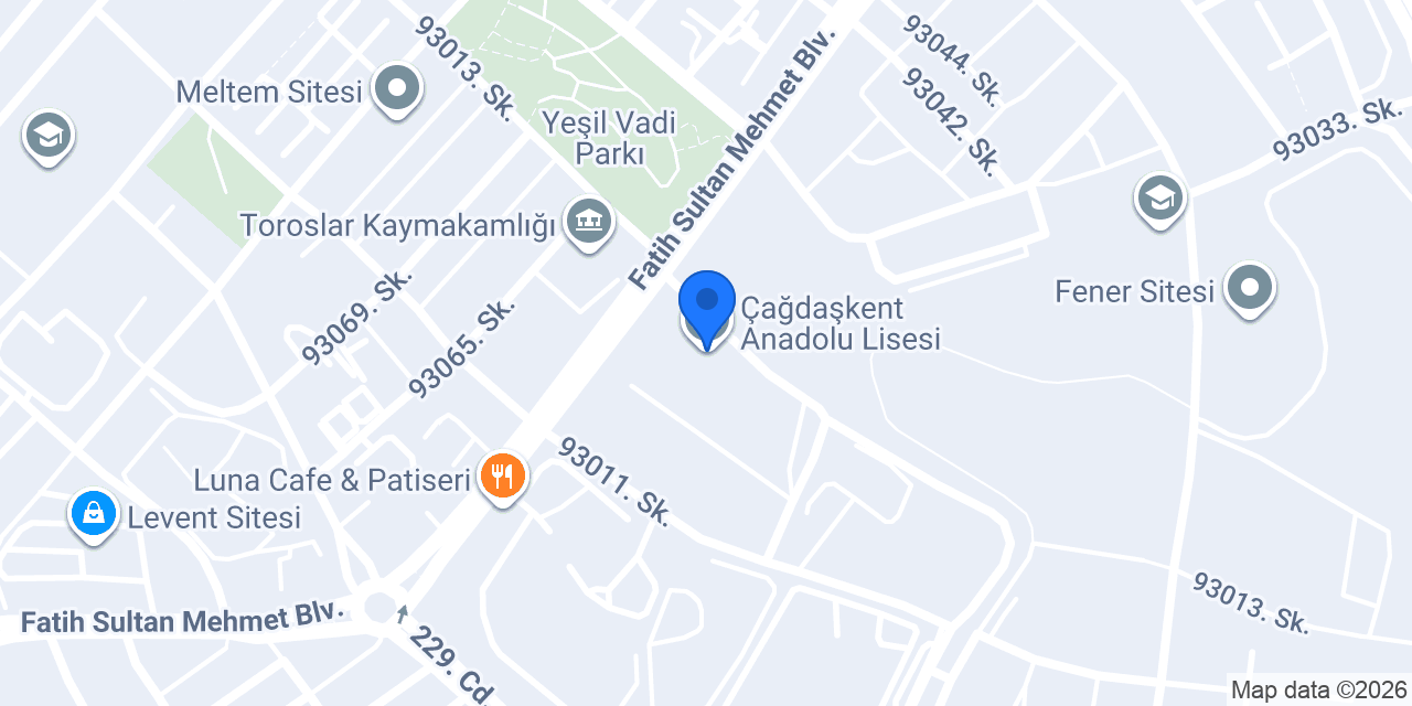 Çağdaşkent Anadolu Lisesi konumu