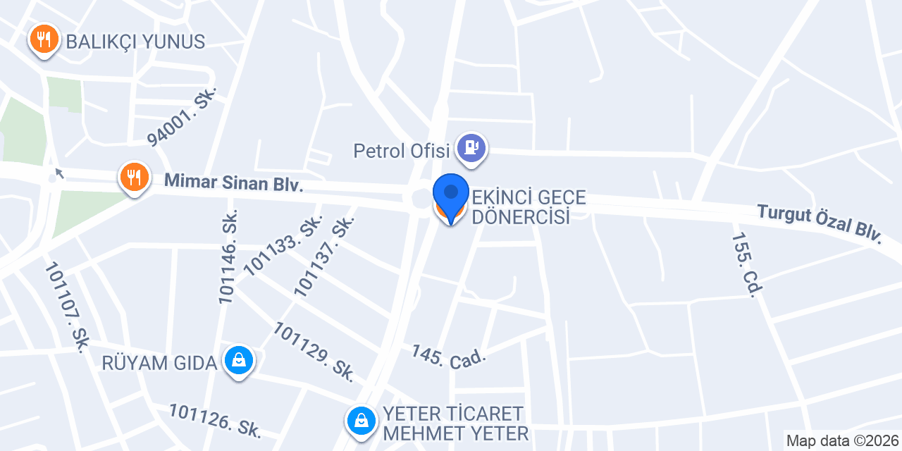 EKİNCİ GECE DÖNERCİSİ konumu