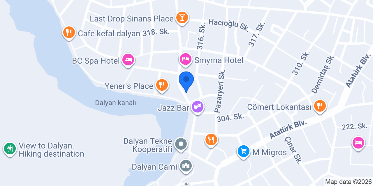 Dalyan Optik konumu