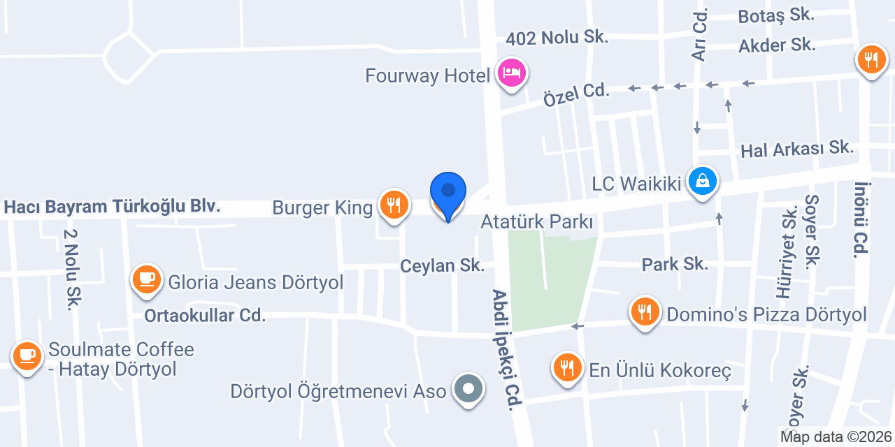 Artukbey Kahve Dörtyol konumu