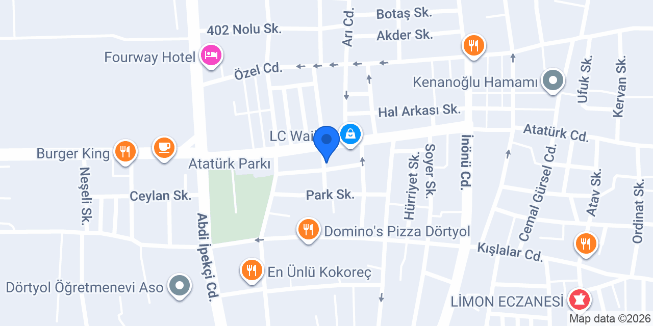 Esra Özkan Sağlık Merkezi Dörtyol konumu