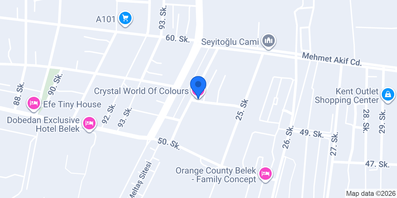 Crystal World Of Colours konumu