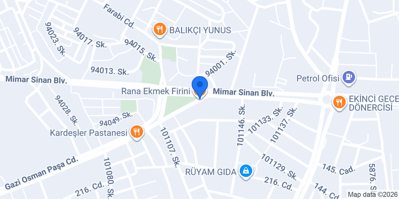 Rana Ekmek Firini konumu