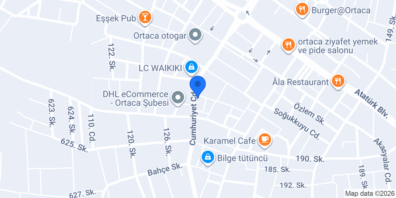ORTACA MEDİKAL konumu