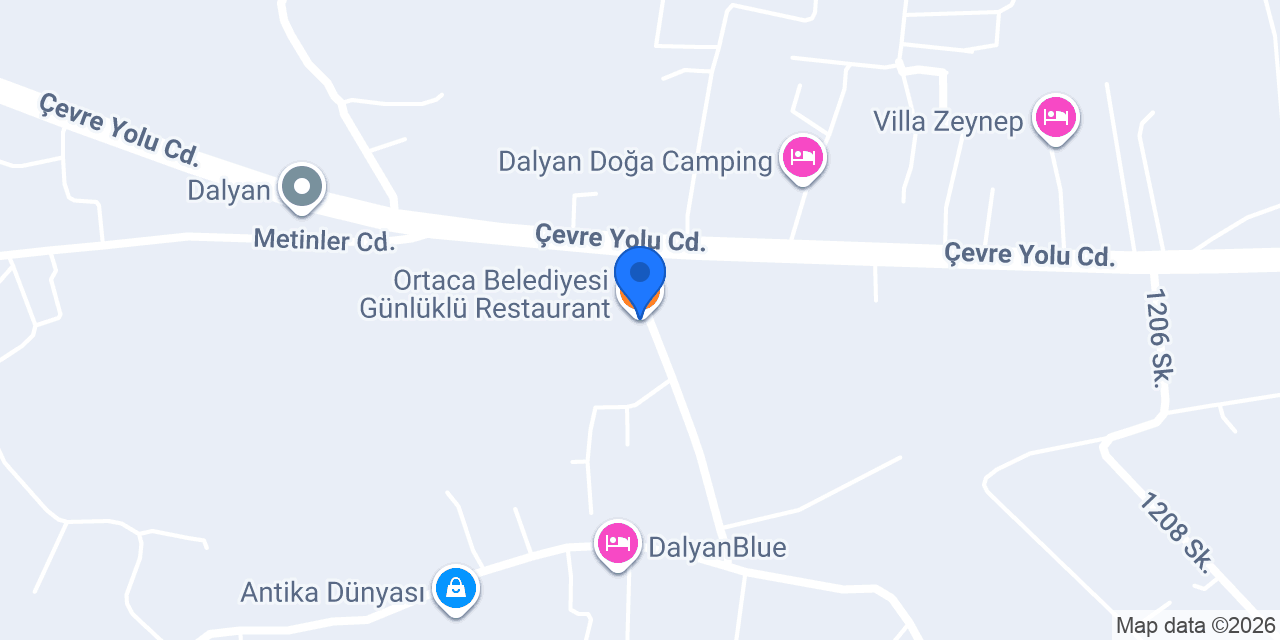 Ortaca Belediyesi Günlüklü Restaurant konumu