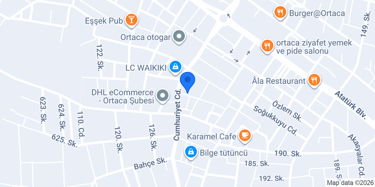Karaca Teknik İletişim konumu
