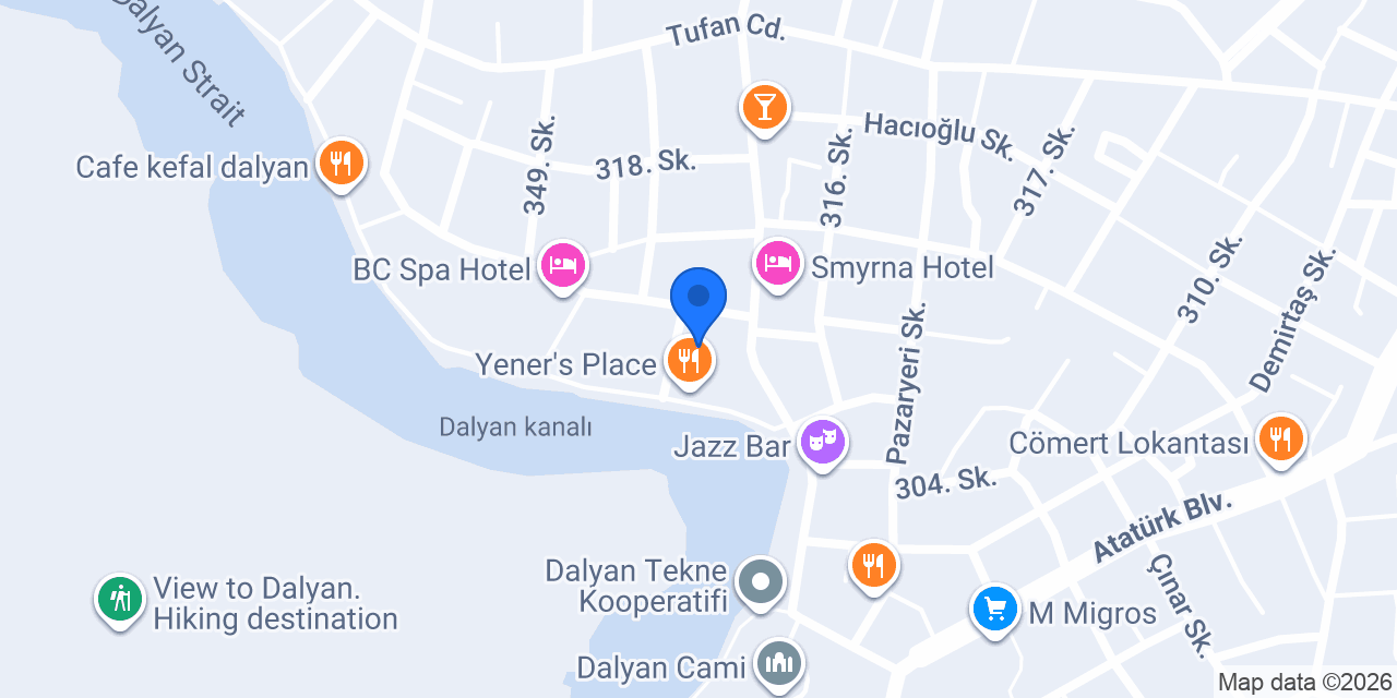 Dalyan Nehir Suit Hotel konumu