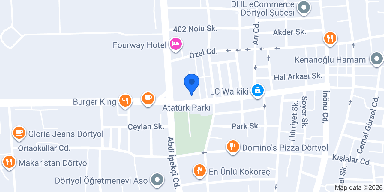 Dörtyol Şehirlerarası Dolmuş Terminali konumu
