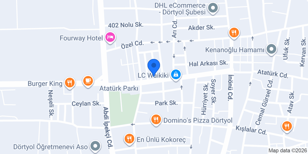 DÖRTYOL OTO KİRALAMA konumu