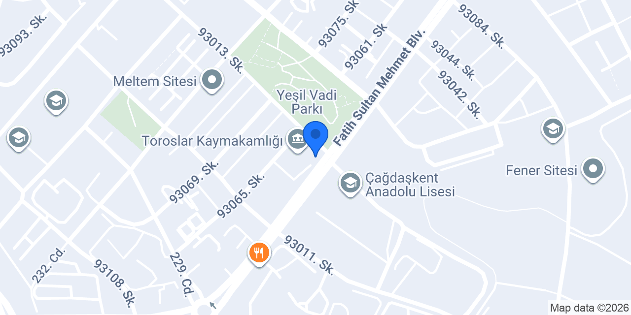 Mersin TOROSLAR -TAPU MÜDÜRLÜĞÜ konumu