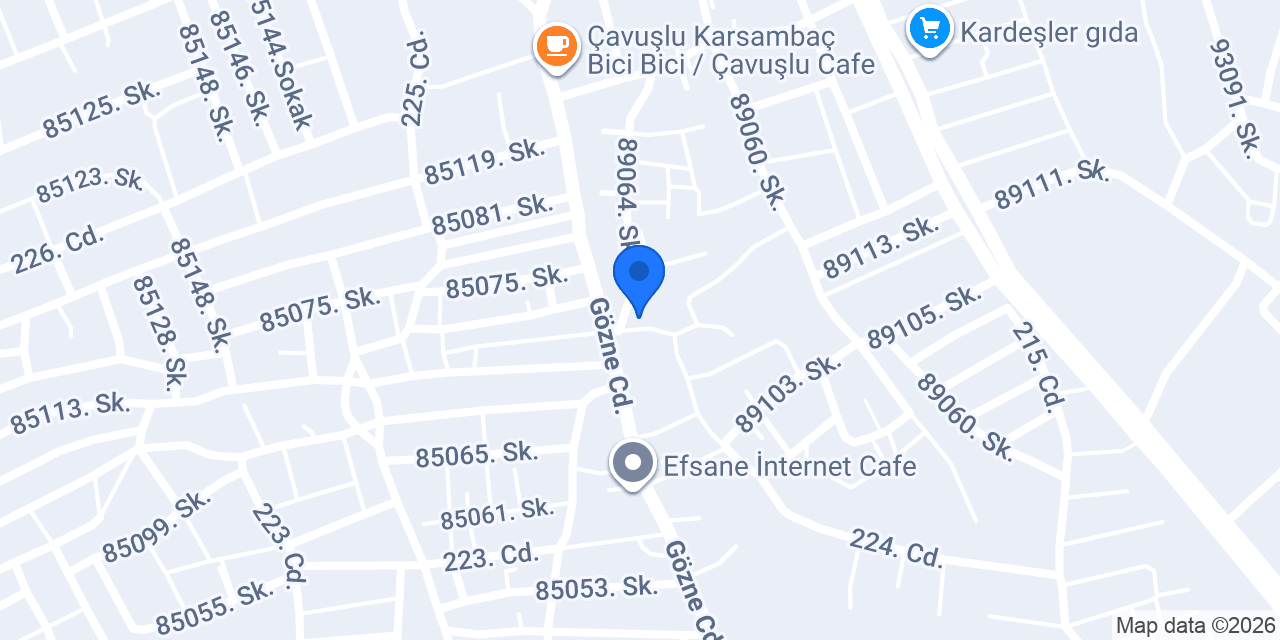 Filinta Oto Aksesuar konumu
