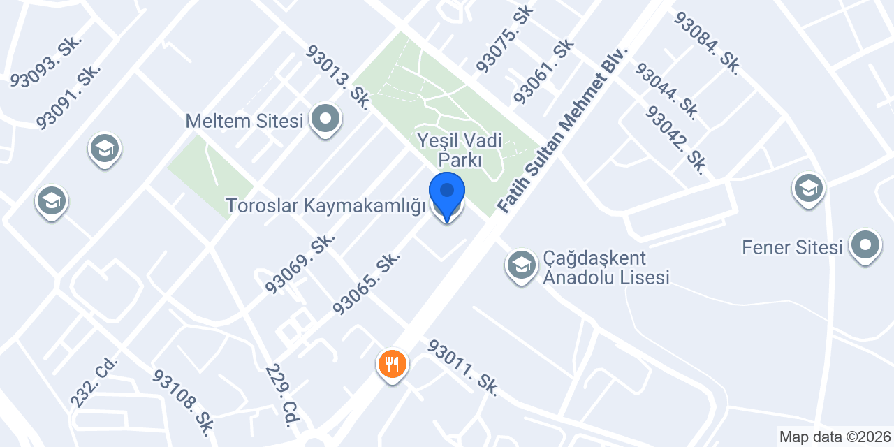 Toroslar Kaymakamlığı konumu