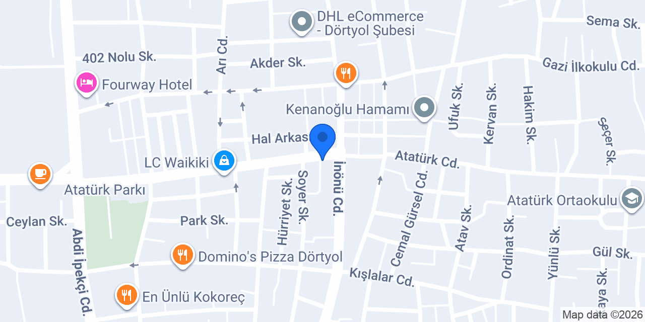 Donas Döner Hatay - Dörtyol konumu