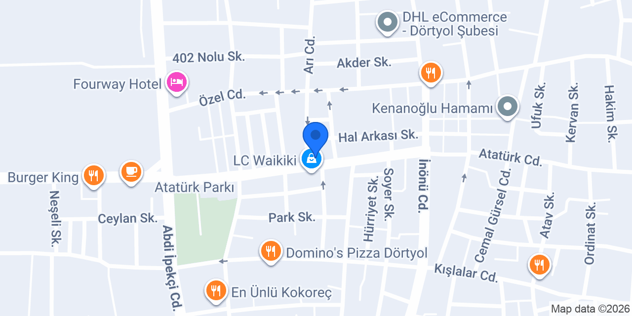 Garanti BBVA Dörtyol / Hatay Şubesi konumu
