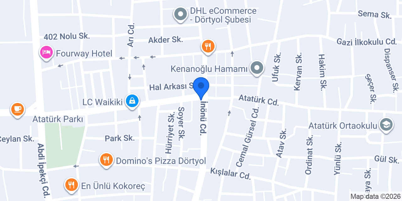 Merkez Saray Pastanesi konumu