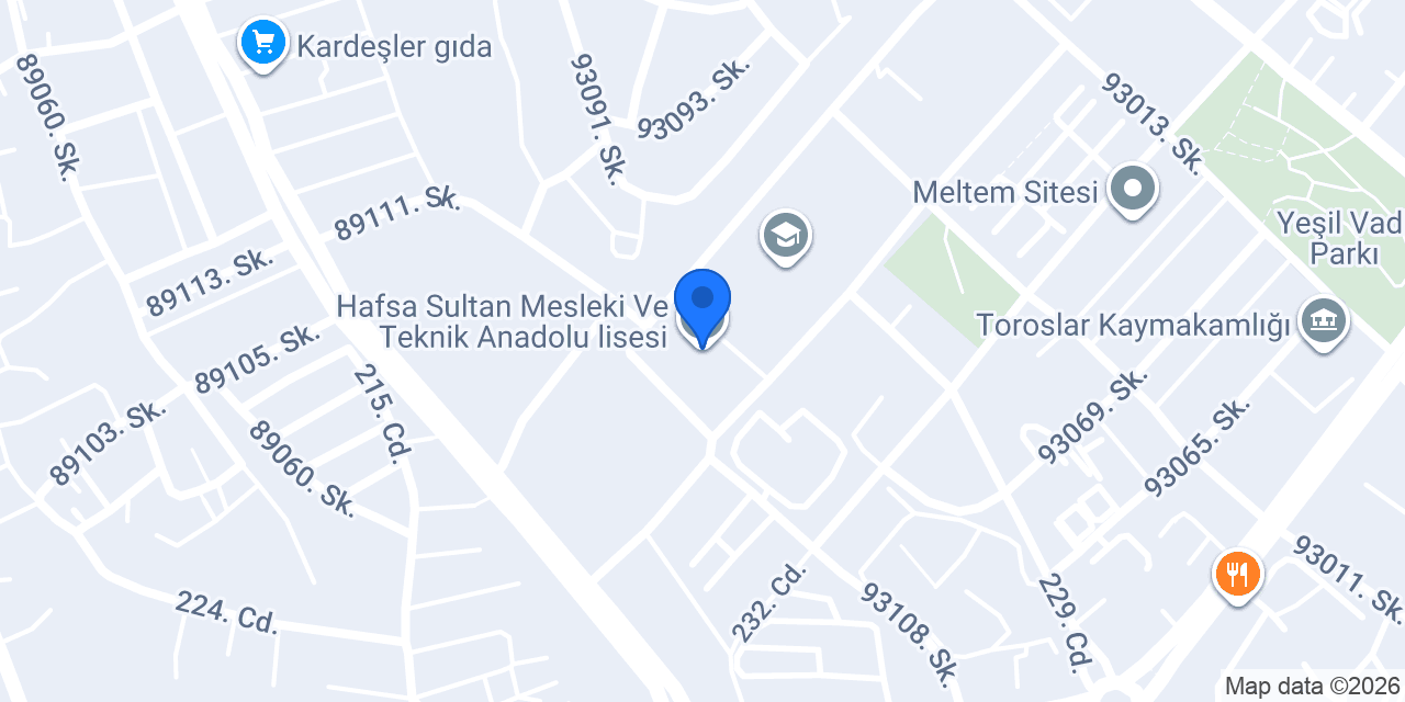 Hafsa Sultan Mesleki Ve Teknik Anadolu lisesi konumu