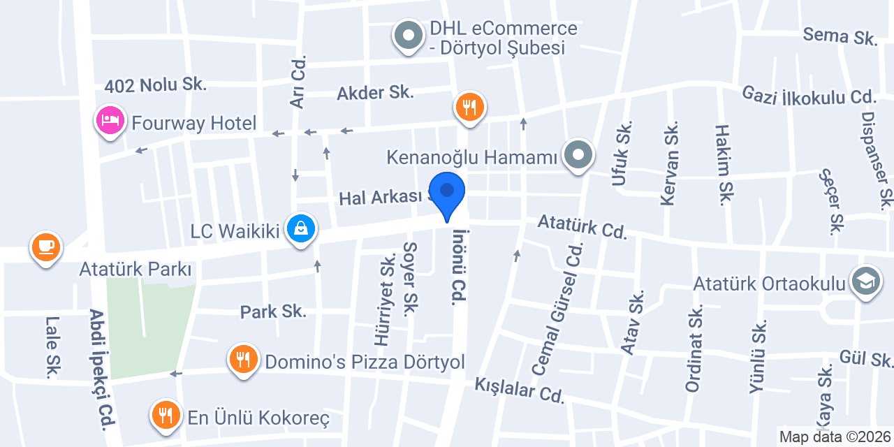 Helvacı Ali Dörtyol konumu