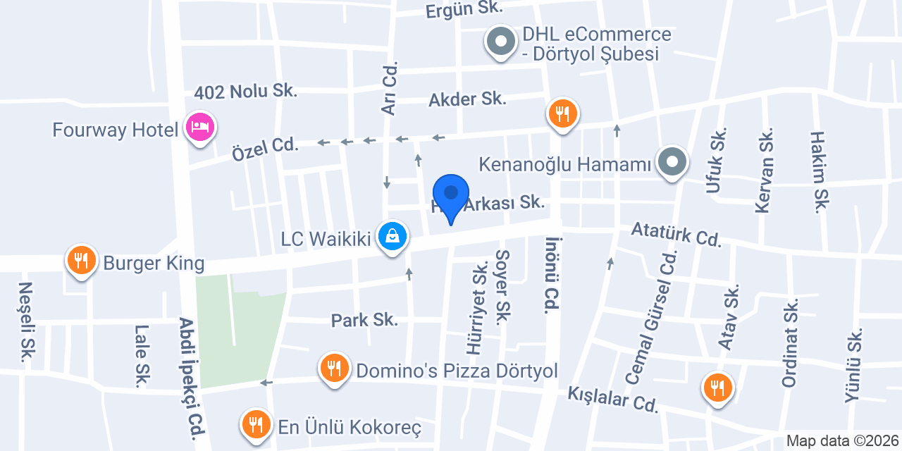 DenizBank Dörtyol Şubesi konumu