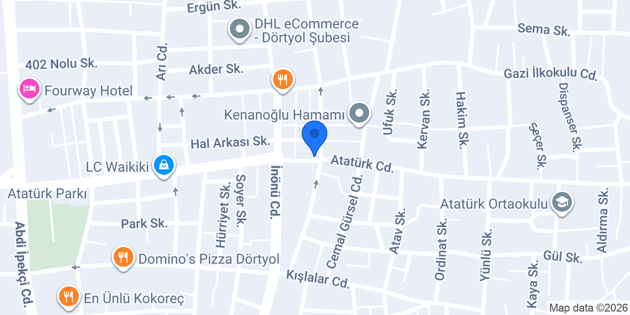 Dörtyol Oto Kiralama konumu