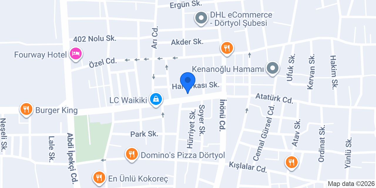 Dörtyol kral künefe konumu
