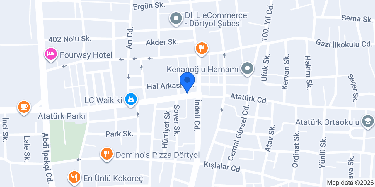 VakıfBank Dörtyol Şubesi konumu