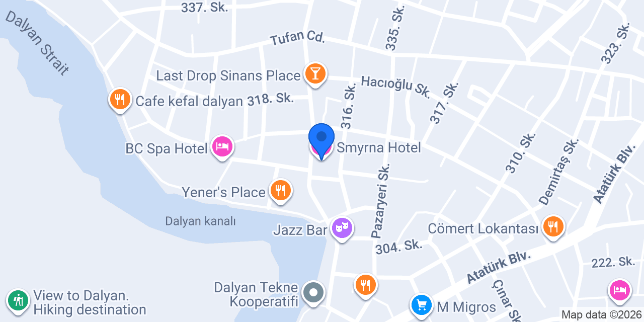 Smyrna Hotel konumu
