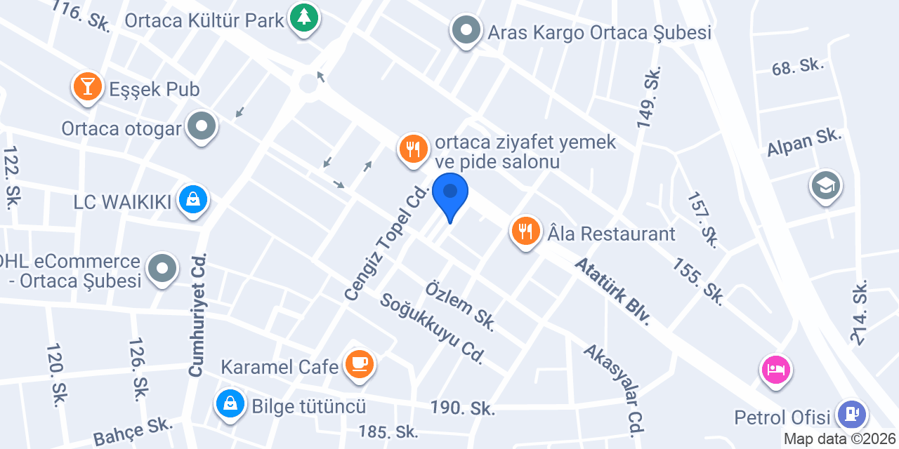 ORTACA ZEYHAN AKÜ konumu