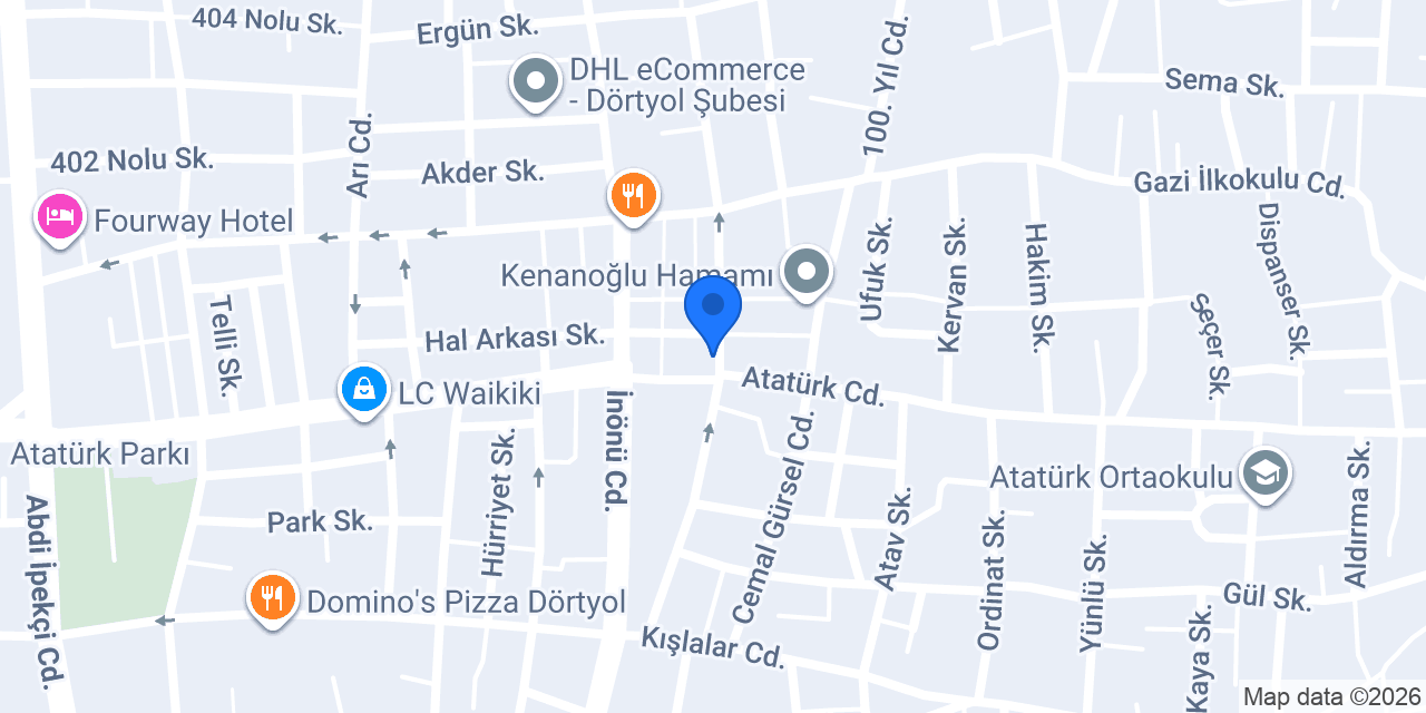 Cem Sigorta Dörtyol Şube konumu