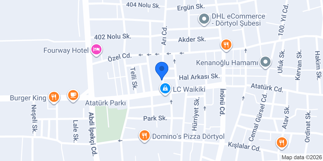 DÖRTYOL ÇINARKAYA TURİZM konumu