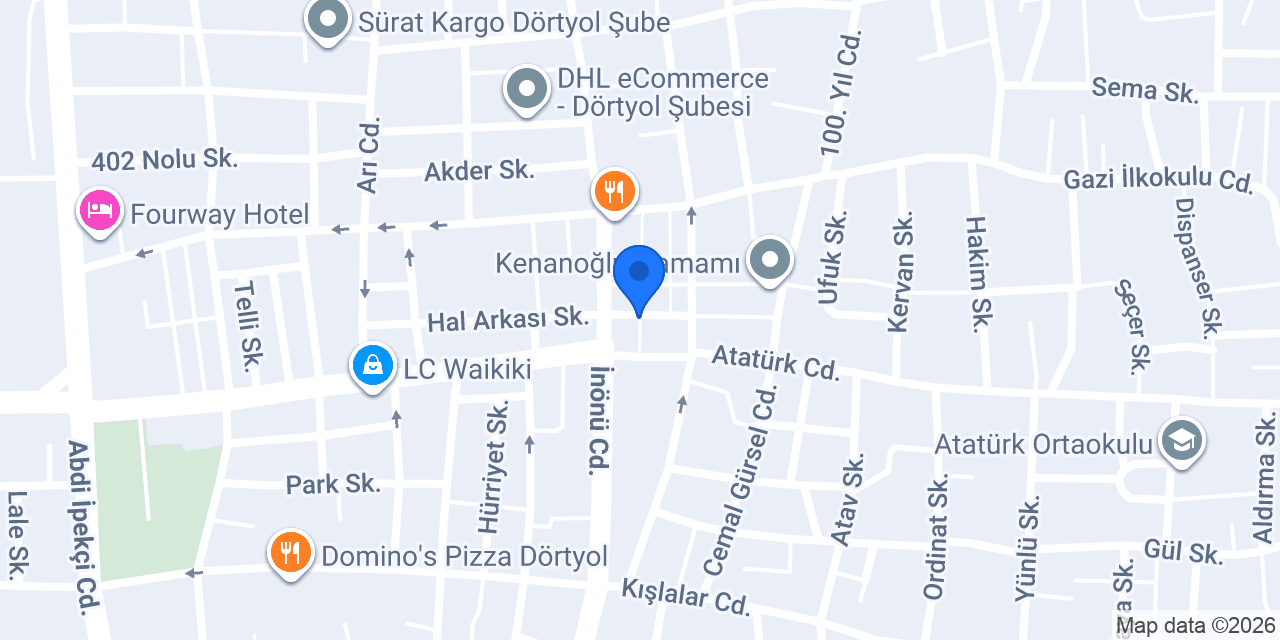 Şekerbank Hatay Dörtyol konumu