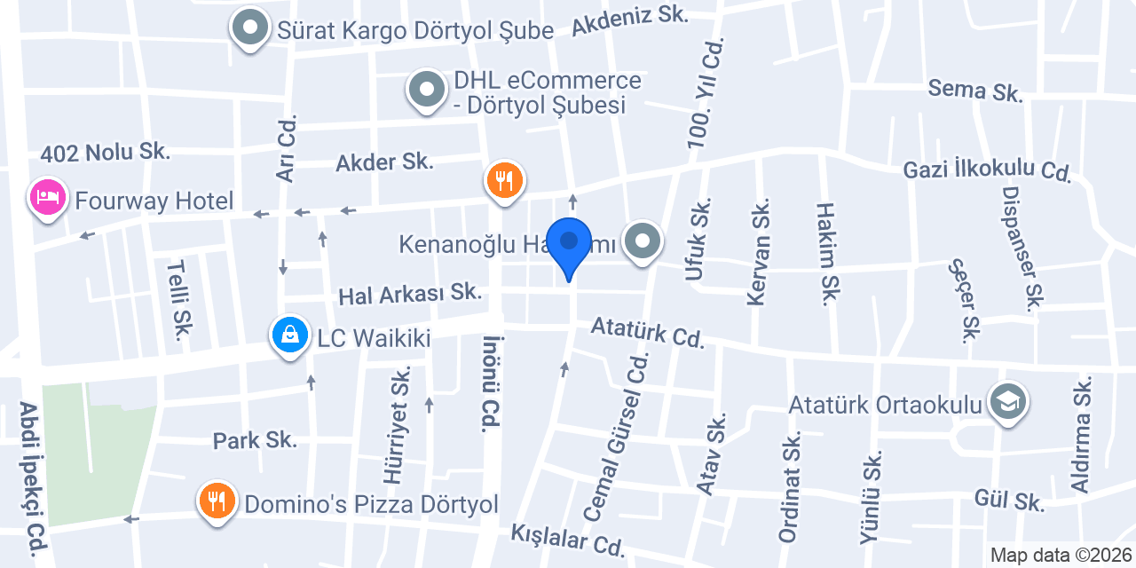 MERKEZ ET MARKET konumu