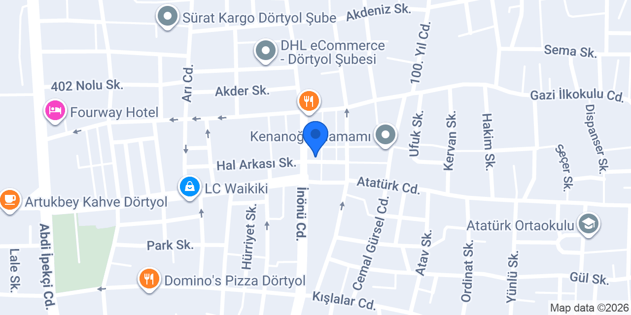Dörtyol Anahtarcı Cabbar konumu