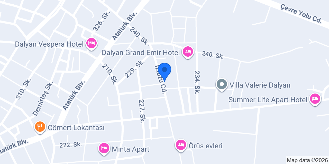 AREL VİLLA DALYAN konumu