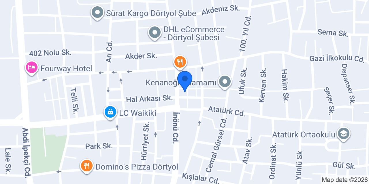 İşkur Dörtyol şubesi konumu