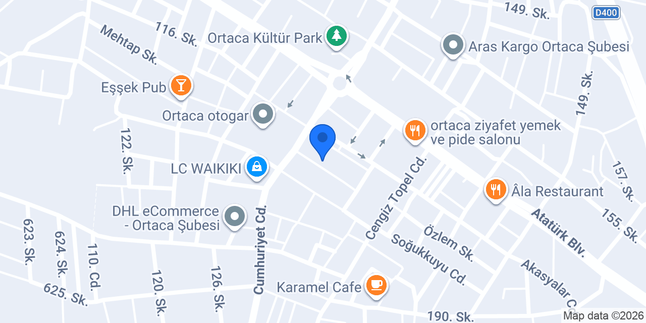 Alçı boya ortaca konumu